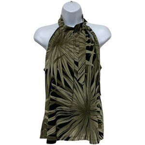 Women's Large Sleeveless Pullover Top Tie Neckline Design By-New York Company